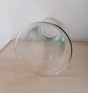 Glass Vase with curved lip
