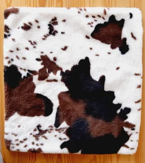 Fluffy Cow Print Cushion Covers. Set of 2.