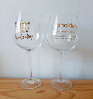 Gin Glasses x 2.