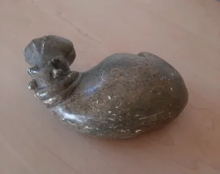 Carved Stone Hippopotamus.