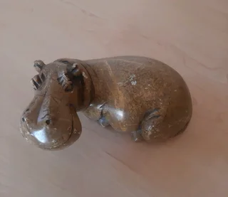 Carved Stone Hippopotamus.