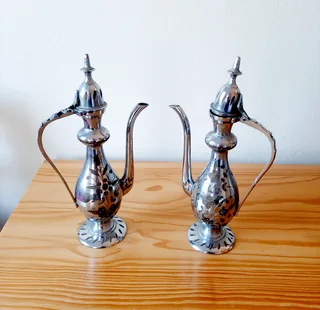 Indian Surahi or Water Ewers. Set of 2.