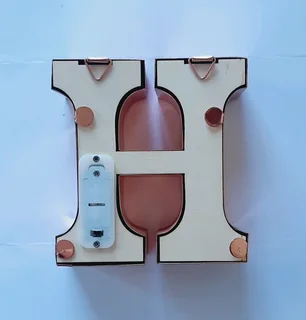 Typo Rose Gold Capital Letter H