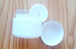 White and Silver Glass Tubs. Set of 10