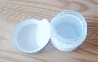 White and Silver Glass Tubs. Set of 10