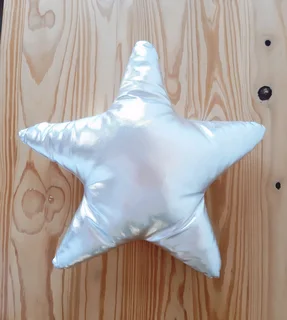 Silver Star Shaped Cushion.