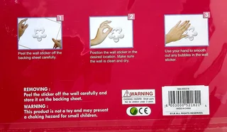 Silver Flower Room Decor Embellishment Art Stickers. New