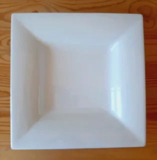 White Large Square Serving Dish