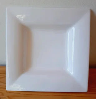White Large Square Serving Dish