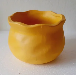Yellow Moneybag style Pot