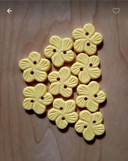 Yellow Flower Buttons. New