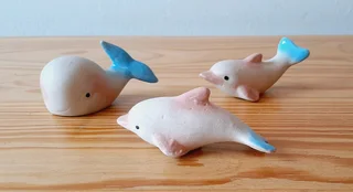 Whale & Dolphin Figurines.