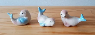 Seal Figurines. Set of 3.
