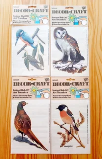 Bird Art Transfers. Set of 4.