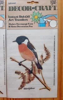 Bird Art Transfers. Set of 4.