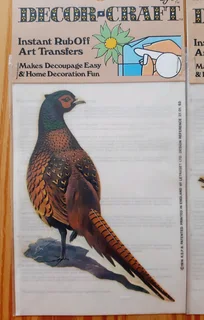 Bird Art Transfers. Set of 4.