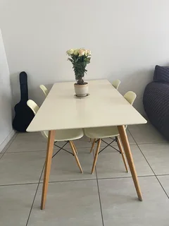 Couch and Dinner table set