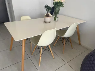 Couch and Dinner table set