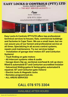 GATES AND GARAGE DOOR MOTORS CALL 0789753304
