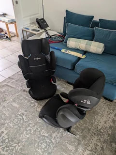 2x Cybex Solution Solution M-Fix SL high-back booster car seats