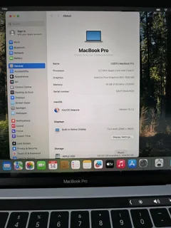 Macbook Pro 2018 | 13inch | CORE I7 | 16GB Ram | 512GB SSD | SILVER COLOR |