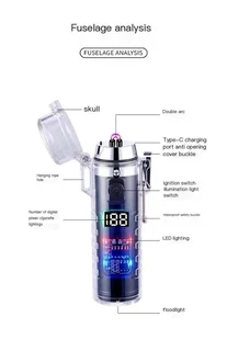 Waterproof Dual Arc USB rechargeable LED Lighter &amp; Torch (Perfect for Outdoors and Loadshedding)