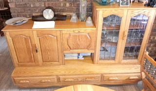 Eikehout Eetkamer stel Extendable tafel met Buffet en 6x stoele