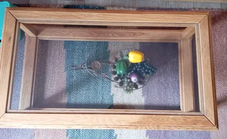 Eikehout 3 Deel TV Kas met display kaste insluitend Koffie Tafel