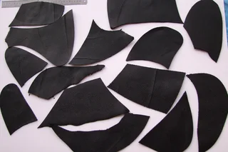 Leather Offcuts - approx 3kg - Black &amp; brown, smooth and flat grain