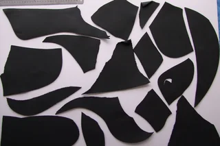 Leather Offcuts - approx 3kg - Black &amp; brown, smooth and flat grain