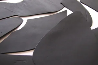 Leather Offcuts - approx 3kg - Black &amp; brown, smooth and flat grain