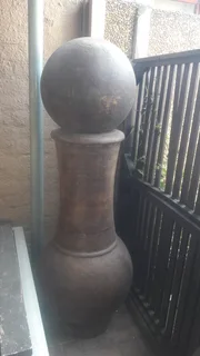 Large Garden Pot With Ball ..1.55m In Height ..no Chips Or Cracks