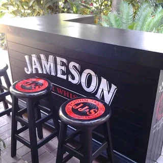 Wooden bars. Bar counters