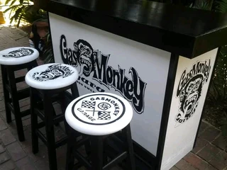 Wooden bars. Bar counters