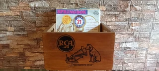 Wooden crates for vinyl LPs