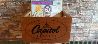 Wooden crates for vinyl LPs