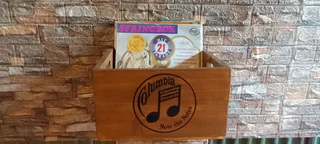 Wooden crates for vinyl LPs