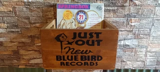 Wooden crates for vinyl LPs