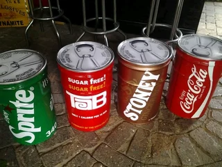 Coca cola barrell stools
