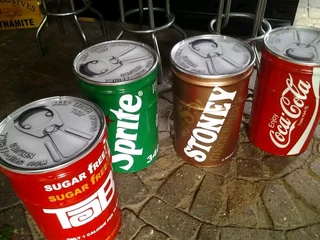 Coca cola barrell stools