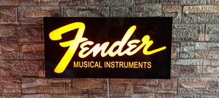 Fender guitars advertising light