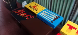 Wooden benches/crates