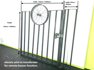 Electric Security Gate  - Remote Buzzer-to-Open button.