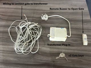 Electric Security Gate  - Remote Buzzer-to-Open button.