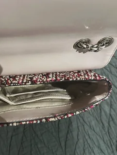 GUESS Cessily Convertible Crossbody Flap Bag - Red Tweed Channel look - with dust bag