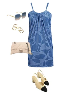 Marique Yssel Pillowcase Dress - Piano Blue × 1 - small/medium