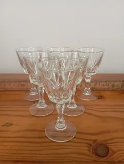 Vintage Cut Glass Sherry Glasses