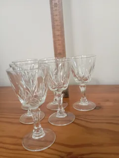 Vintage Cut Glass Sherry Glasses