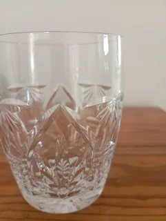 Vintage Crystal Glass Whiskey Tumblers