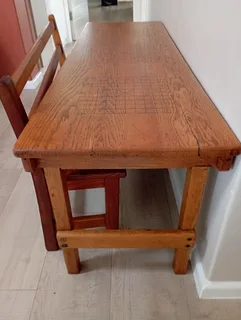 Oak Bench and Table for Pre-Schoolers